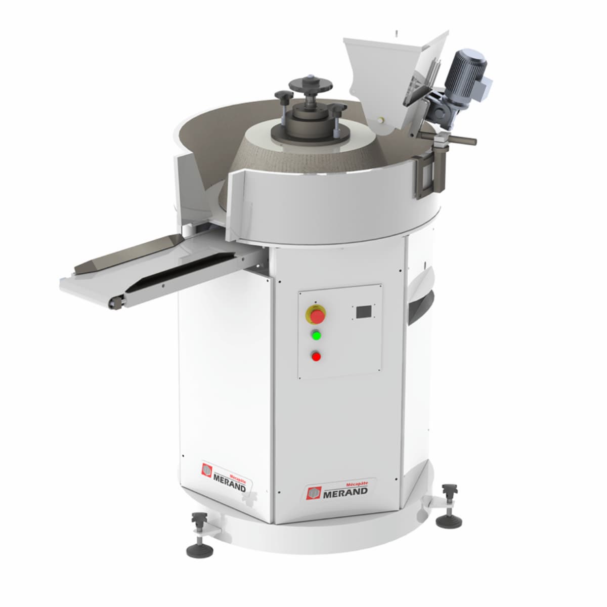 An eccentric wheel for rounding and shaping dough – enables working with soft doughs and high humidity, producing rolls, pizza dough balls and loaves of bread at impressive productivity levels of up to 1,800 units per hour.