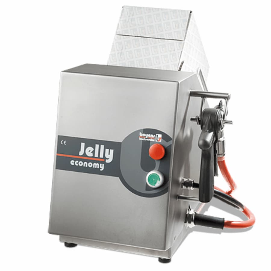A syrup and jelly spraying system from Boyens, designed for bakeries and confectioneries. The device is equipped with advanced technology for uniform spraying, with heaters and hoses that ensure perfect results and a unique taste for pastries. 