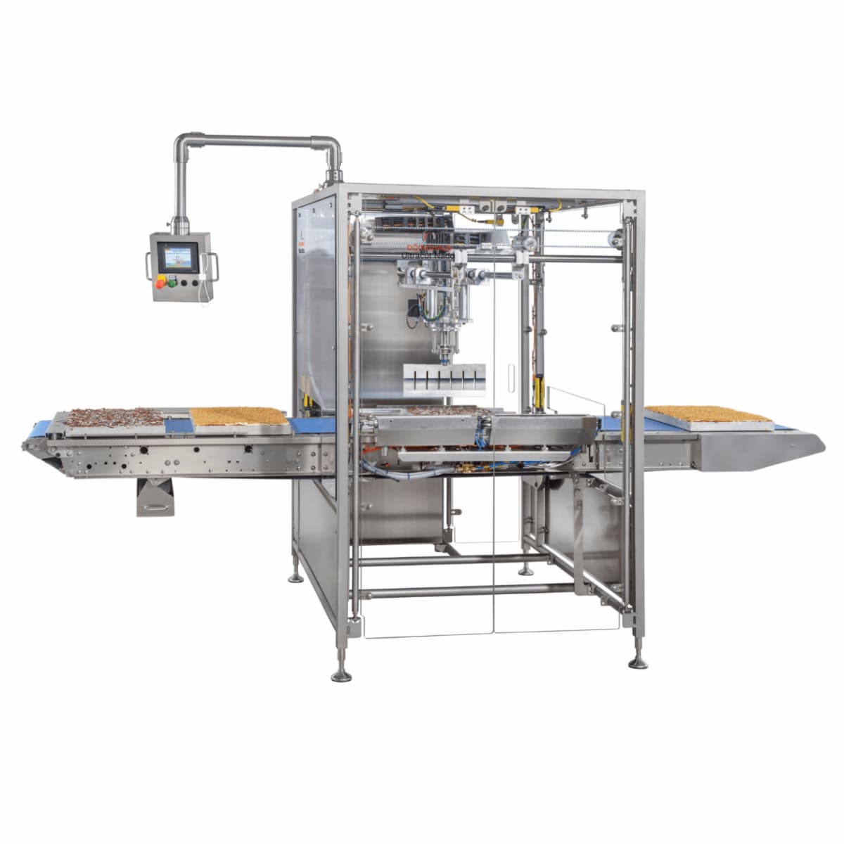 The ULTRACUT NADO ultrasonic cutting machine from Döinghaus cuts soft, creamy, sticky or frozen products precisely and cleanly. With ultrasonic cutting technology, an intuitive touch panel, quick cleaning and the use of baking trays, the machine is ideal for bakeries and food factories.