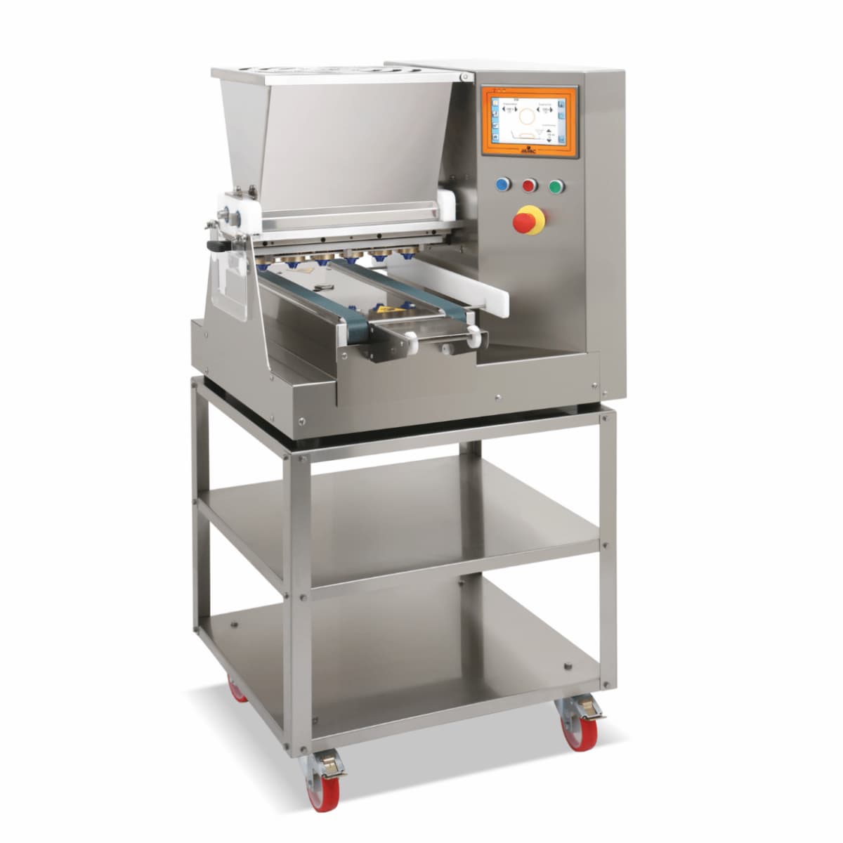 מכונת Babydrop – מכונה קומפקטית ויעילה לייצור עוגיות בזילוף, חיתוך חוט ופריכות. עם ציפוי נירוסטה, לוח פיקוד בעברית ויכולת זיכרון ל-99 תכניות ייצור שונות, היא פתרון אידיאלי למאפיות המעוניינות בייצור עוגיות איכותיות ביעילות ובגמישות.