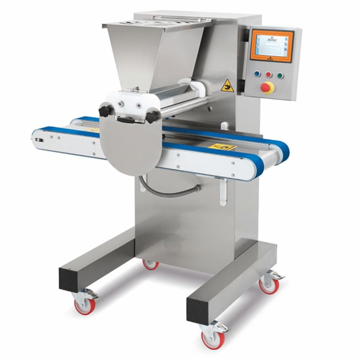 Suprema Cookie Machine from Mimac – a compact and advanced machine for making cookies, meringues and macaroons. Includes Hebrew software, LCD touch screen, labor-saving and the ability to work with 60X40 or 50/70 gastronomic molds. An automatic machine that simplifies the pouring and production process, ideal for bakeries and confectioneries.  